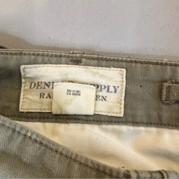 Ralph Lauren Denim & Supply Military Cargo Pants Paint Splatter Mens 30x30 Green
